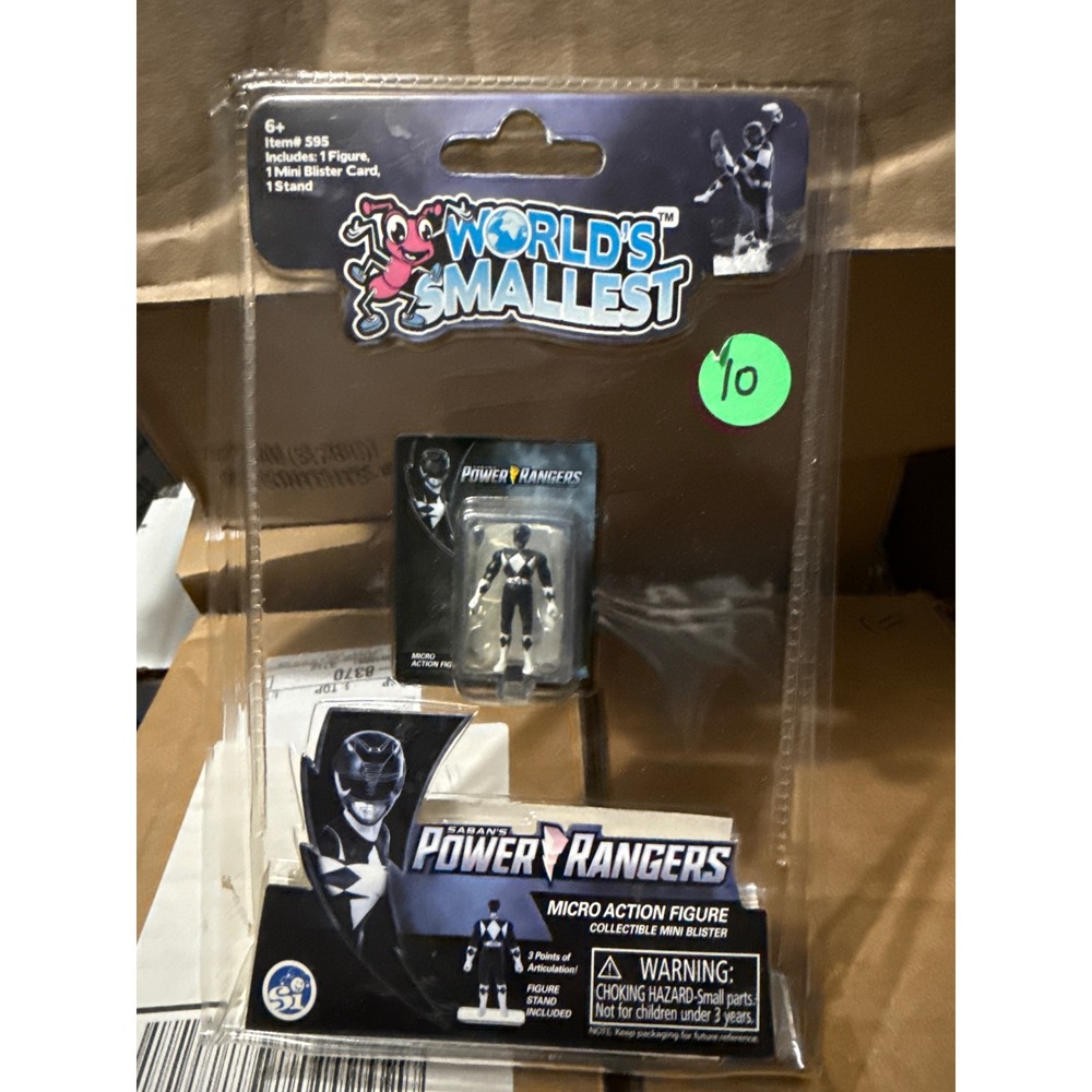 World's Smallest Power Rangers Black Ranger Micro Action Figure 595 Super Impuls